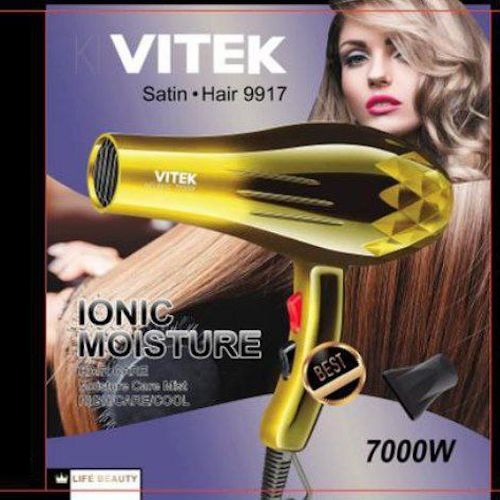 VITEK Фен для волос VT-9917 7000 Вт, скоростей 2, кол-во насадок 1, желтый  #1