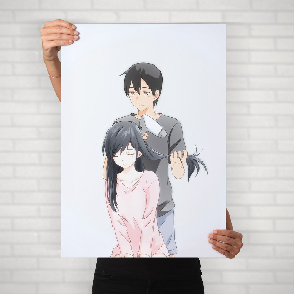 Плакат на стену для интерьера Макото Синкай (Дитя погоды - Хина и Ходака 5) - Постер по аниме формата #1