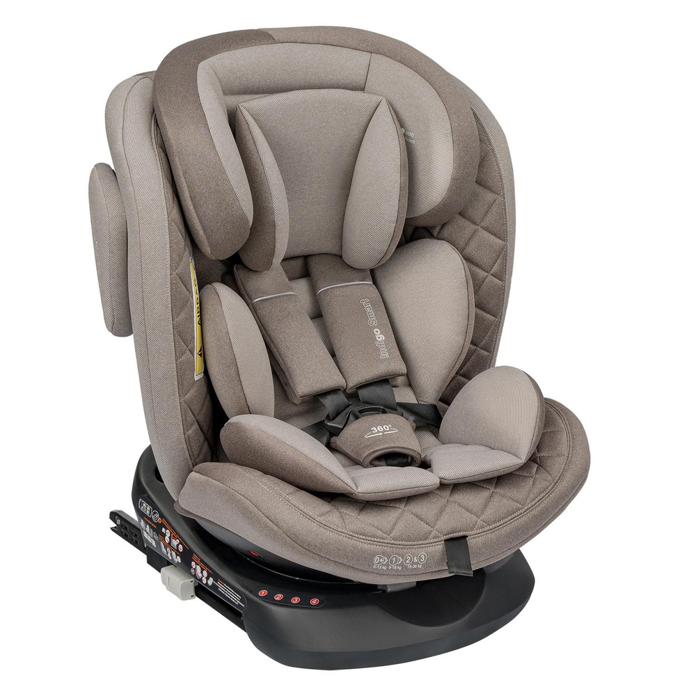 Автокресло Indigo Smart NEW, isofix 0-36 кг, 0-12 лет, группа 0+/1/2/3 (0-36кг ), с защитой SPS. Цвет: #1