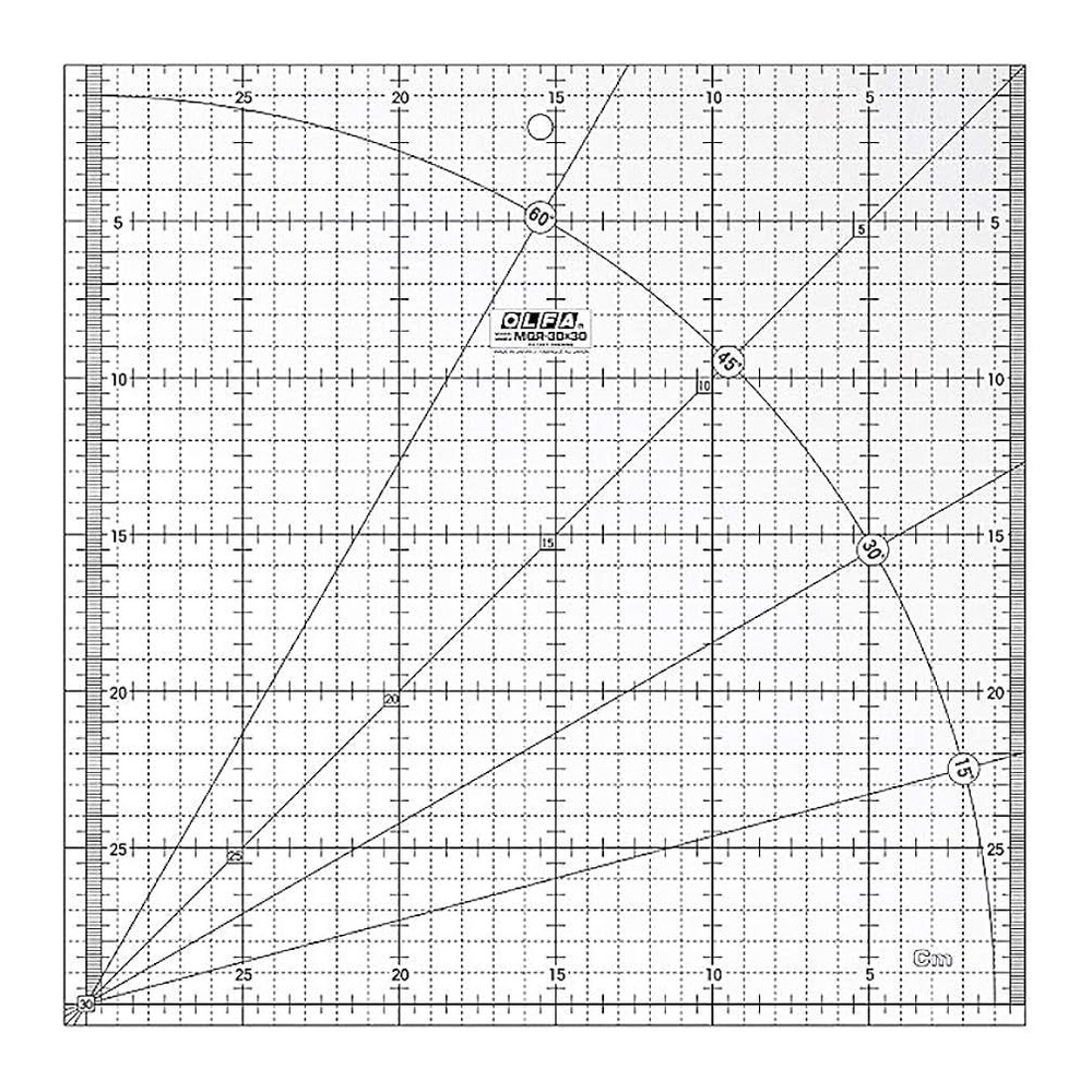 Линейка портновская, для пэчворка, градация в сантиметрах, квадрат 30" х 30" см, 1 шт  #1