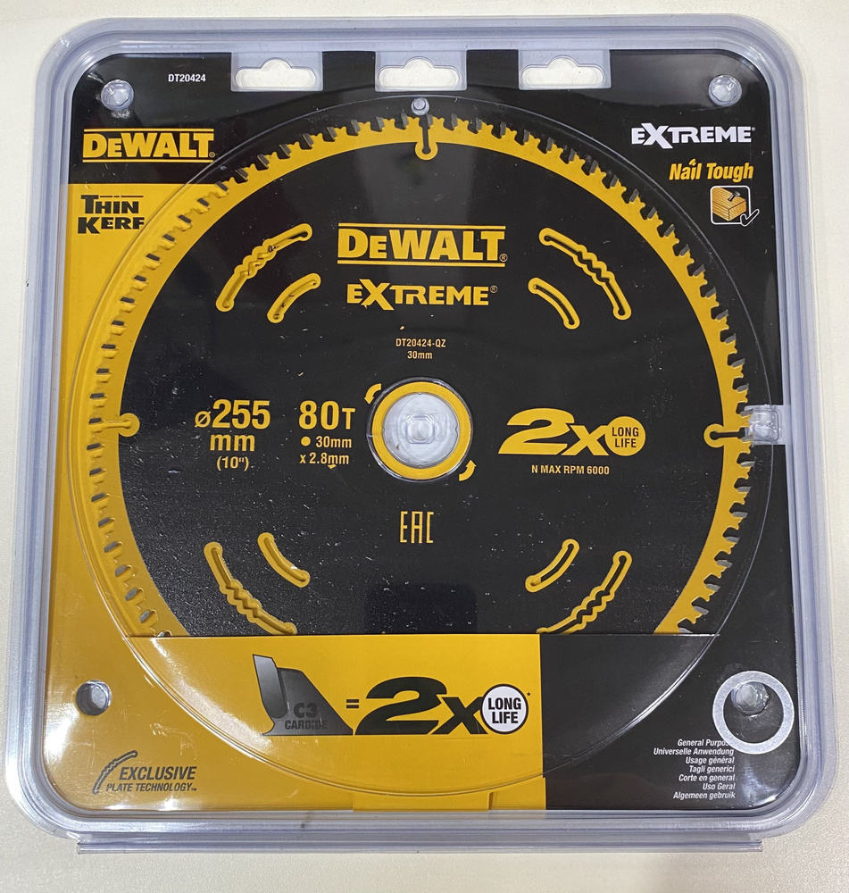 DeWalt Диск пильный 255 x 2.8; 80  зуб. #1