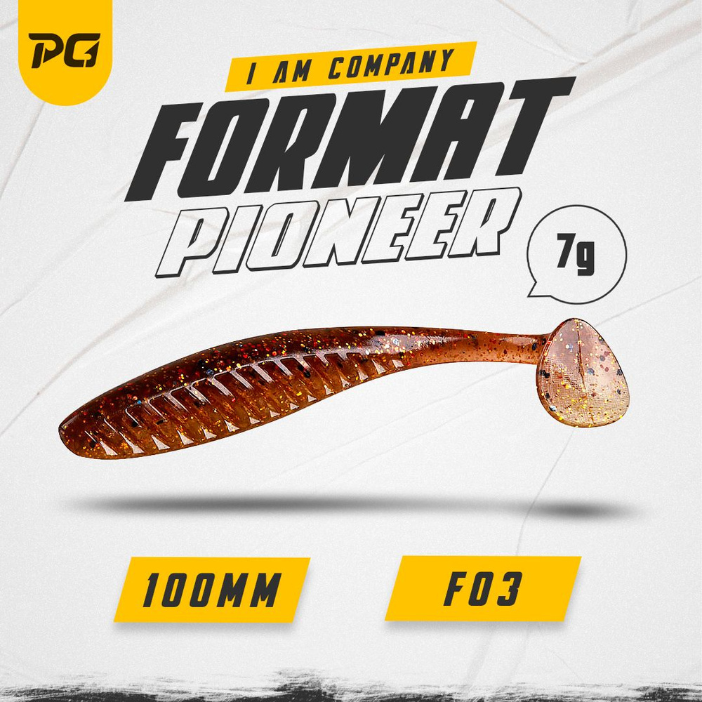 Силиконовая приманка FORMAT PIONEER 100mm (5шт.) цвет F03 #1