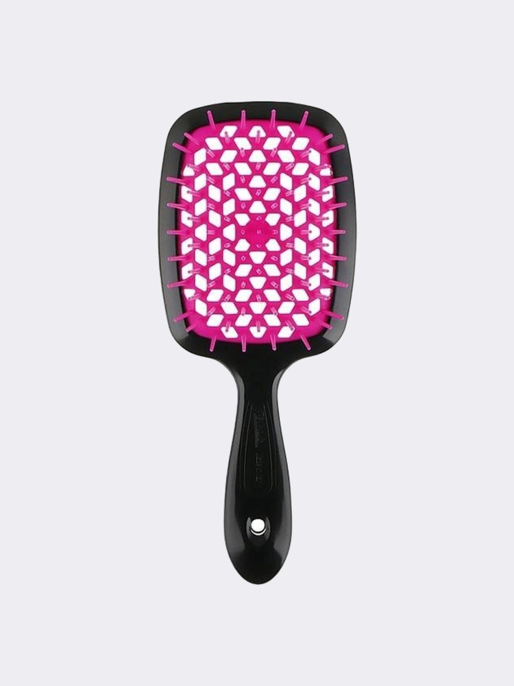 Janeke, SUPERBRUSH: Pink & Black, Массажная расческа для волос. #1