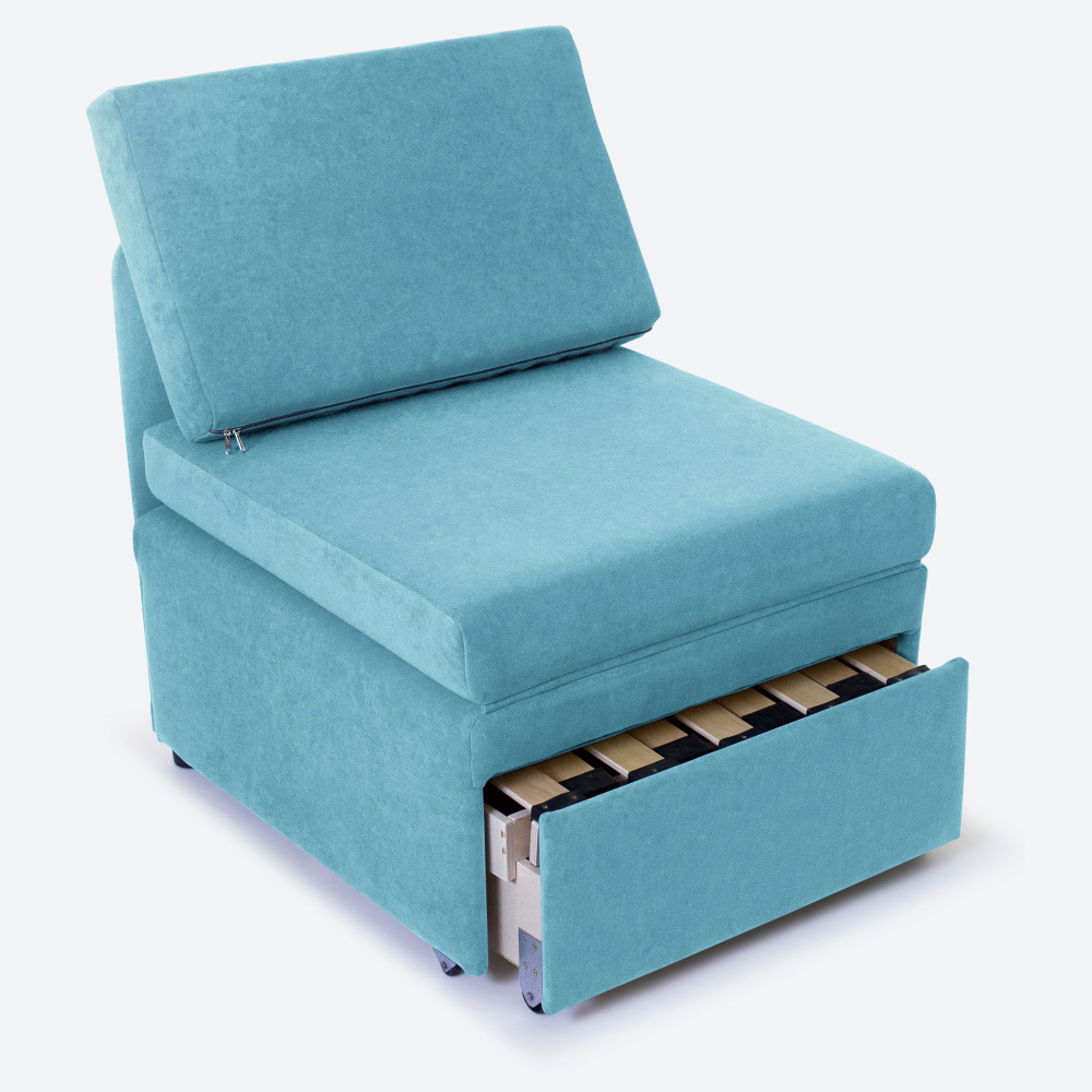 Кресло-кровать Студия-Ф Миник 3в1. 65х89х74 см, с ящиком, без подлокотников, без ДСП, "на вырост", выкатной #1
