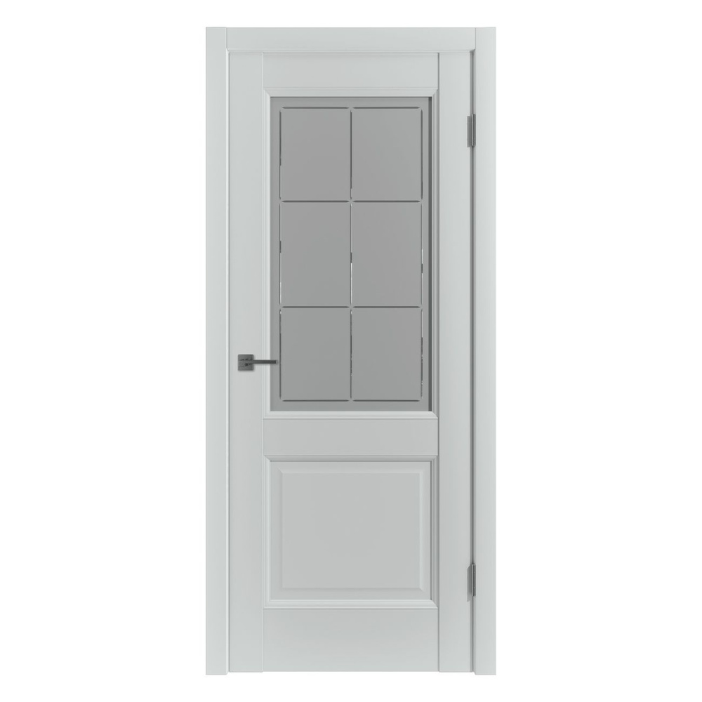 Дверь EMALEX 2 / EMALEX STEEL / CRYSTAL CLOUD (800x2000) + коробка + 5 наличников  #1