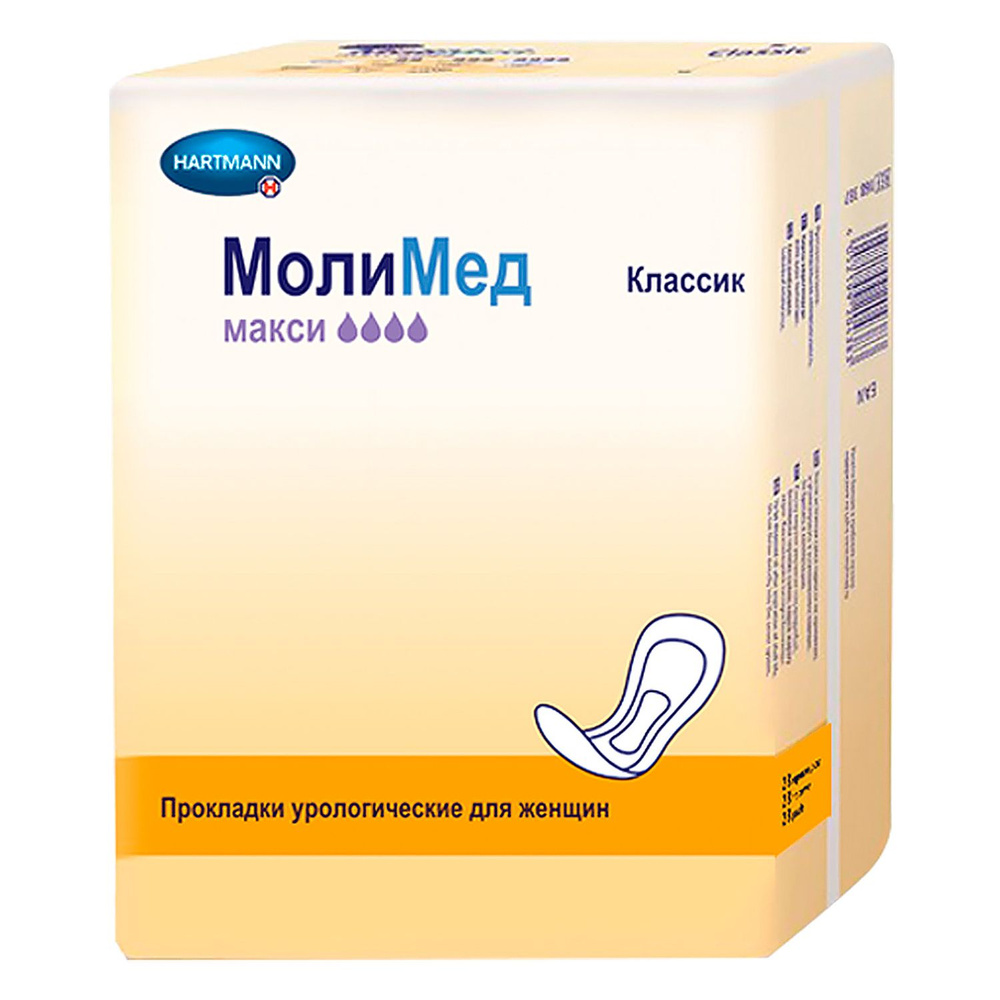 Прокладки урологические MoliMed Classic Maxi 4 капли, 710 мл, 28 штук  #1