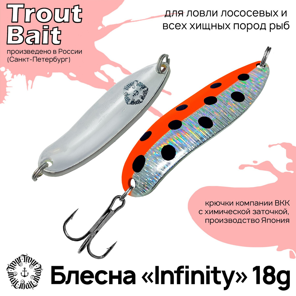 Блесна для рыбалки колеблющаяся , колебалка Infinity ( Японский Angler'z System Bux ) 18 g цвет 420 на #1