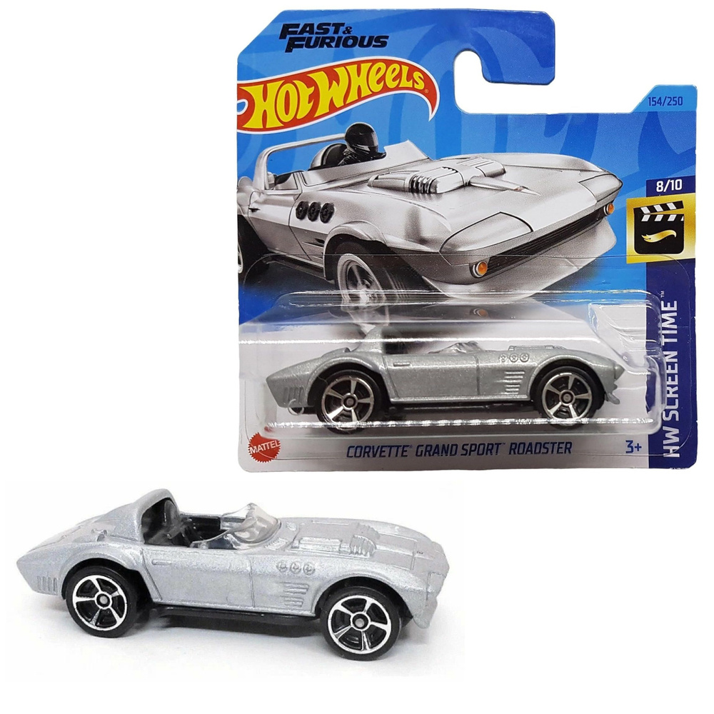 Машинка Hot Wheels HKH90 HW Screen Time 2023 Corvette Grand Sport Roadster 8/10 #1