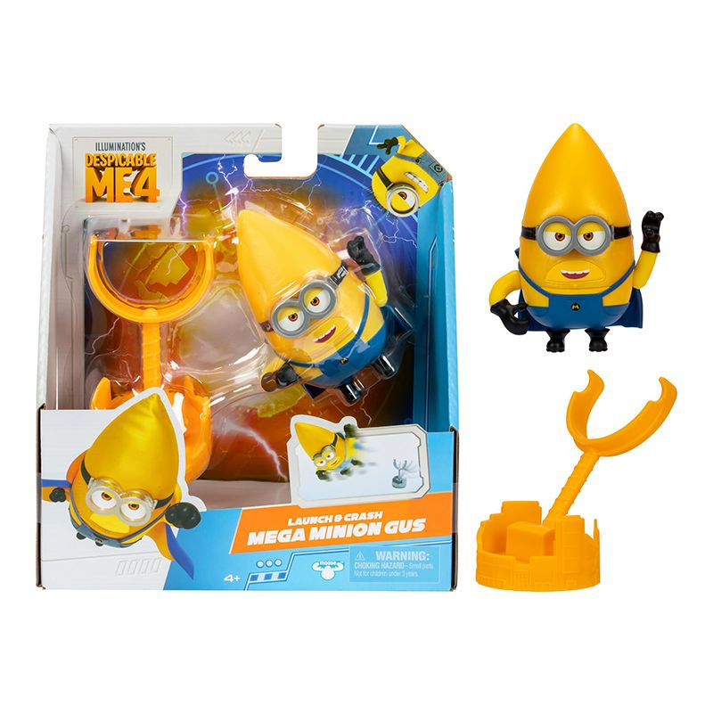 Minions Despicable ME 4 Launch & Crash Mega Gus Action Figure Запусти Гаса в сцену из его пусковой установки #1