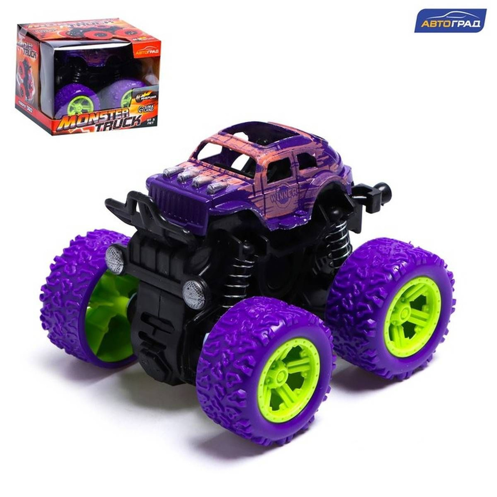 Джип инерционный Monster truck, цвет сиреневый, 1 шт. #1