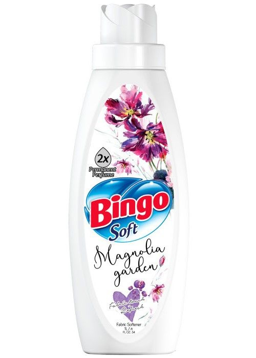 Кондиционер ополаскиватель для белья Bingo Soft MAGNOLIA GARDEN (Сад магнолии) 1л  #1