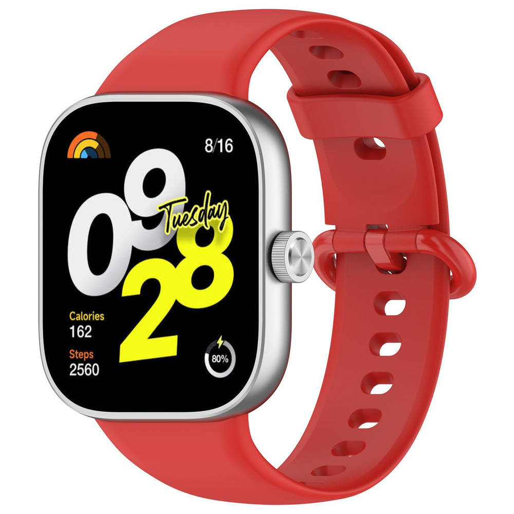 Cиликоновый ремешок для Xiaomi Mi Band 8 Pro / Redmi Watch 4, красный #1