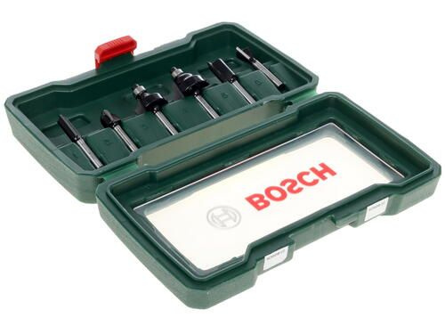 Набор фрез Bosch 2607019464 6 шт хвостовик - 6 мм, галтельная, для закруглений, концевая, пазовая прямая #1