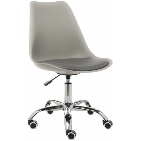 Кресло компьютерное офисное для персонала WOODVILLE Kolin light gray / серый, металл, регулировка по #1