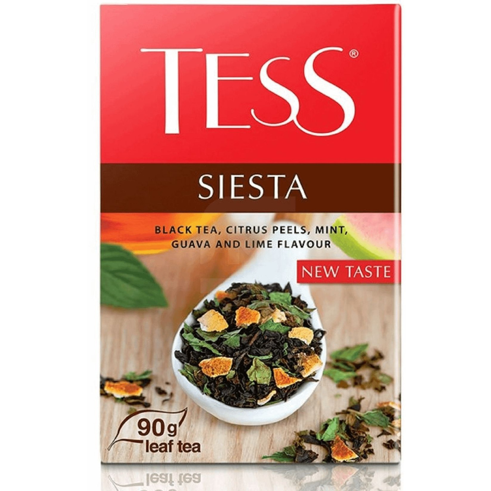 Чай черный Tess Siesta цедра-мята-гуава-лайм листовой 90 гр*3шт  #1