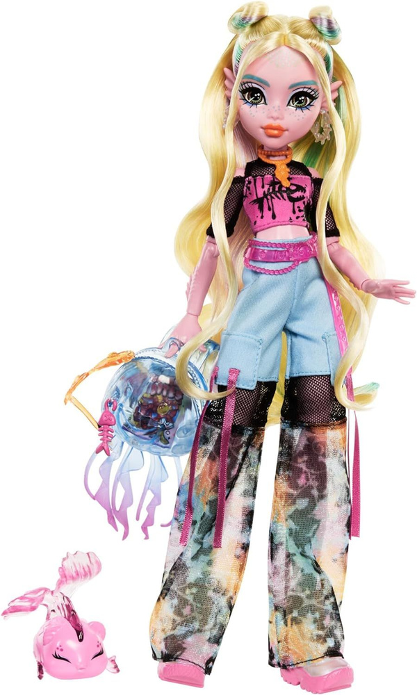 Кукла Monster High Lagoona Blue Лагуна Базовая с питомцем 2024. Товар уцененный  #1