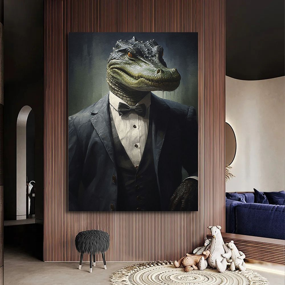 Картина Крокодил в костюме, 30х40 см. #1