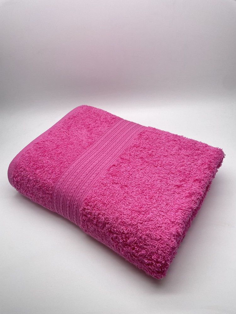 Полотенце банное TM TEXTILE 70x140 ультра-розовый 03, 1шт.,плотность 550  #1