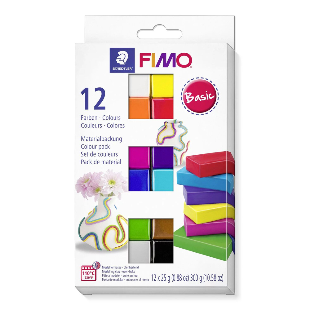 Набор полимерной глины FIMO SOFT SOFT basic colours,12х25гр.,12 базовых цветов  #1