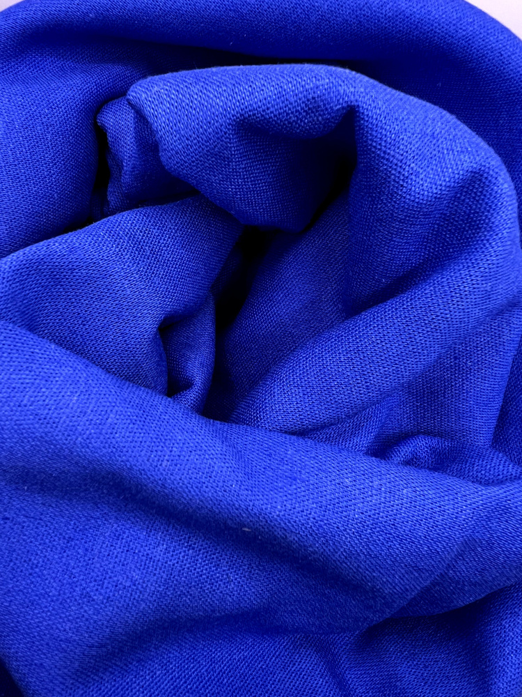 Ткань лен, размер 140х100 см, цвет синий, состав: лен 60%, вискоза 38%, лайкра 2%, для шитья одежды и #1
