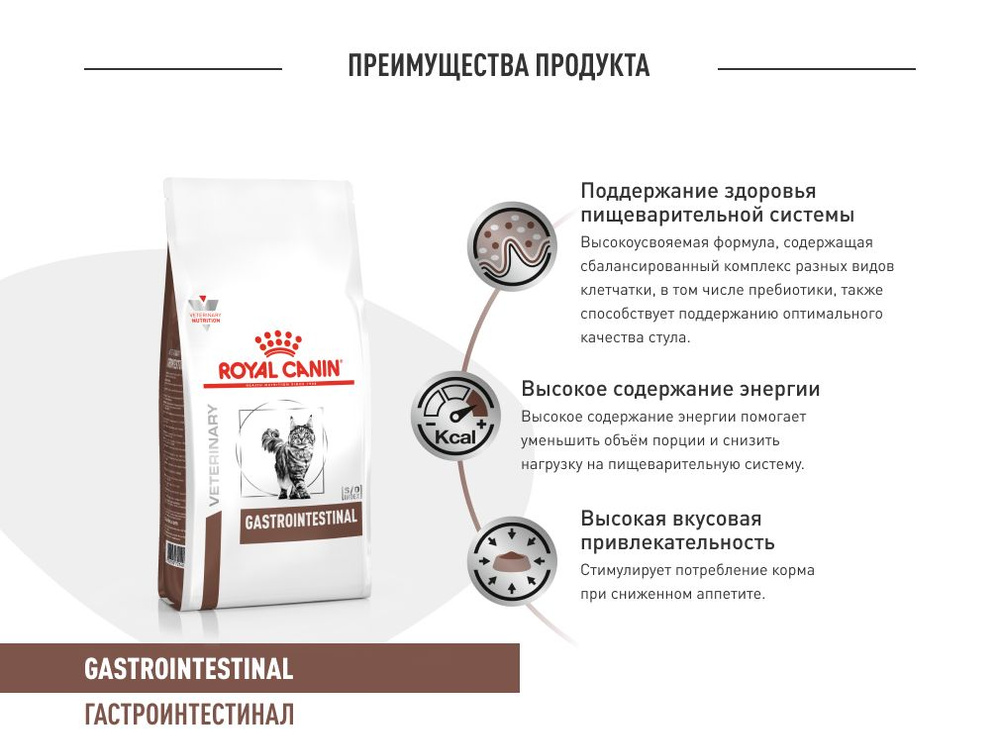 Корм сухой Royal Canin Gastrointestinal для взрослых кошек, при острых расстройствах пищеварения 350 #1