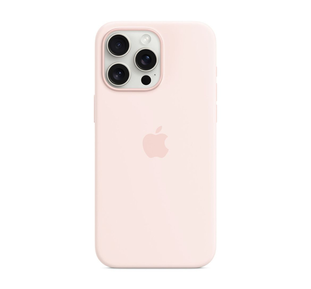 Чехол силиконовый с MagSafe Silicon Case 15 Pro Max Light Pink / Розовый #1