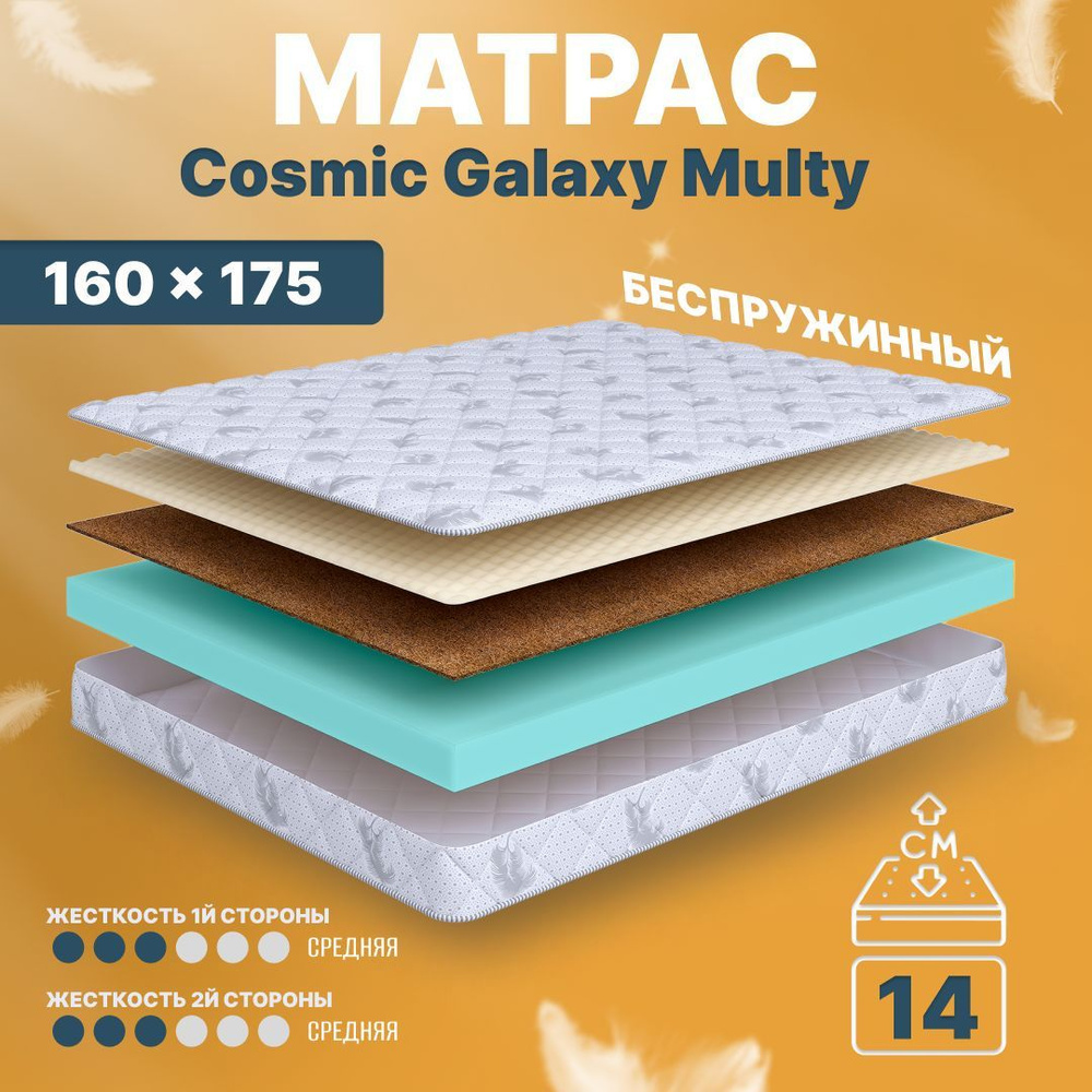 COSMIC Матрас Galaxy Multy, Беспружинный, 160х175 см #1