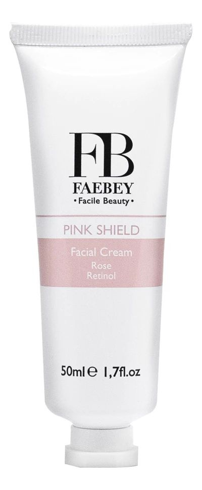 Защитный крем для лица с ретинолом Faebey Pink Shield Facial Cream Rose + Retinol 50ml  #1