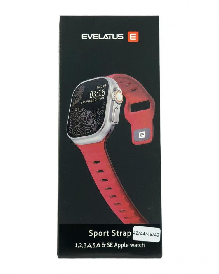 Сменный браслет Evelatus для Apple Watch 42-44-45-49mm малиновый, 00-00048600  #1