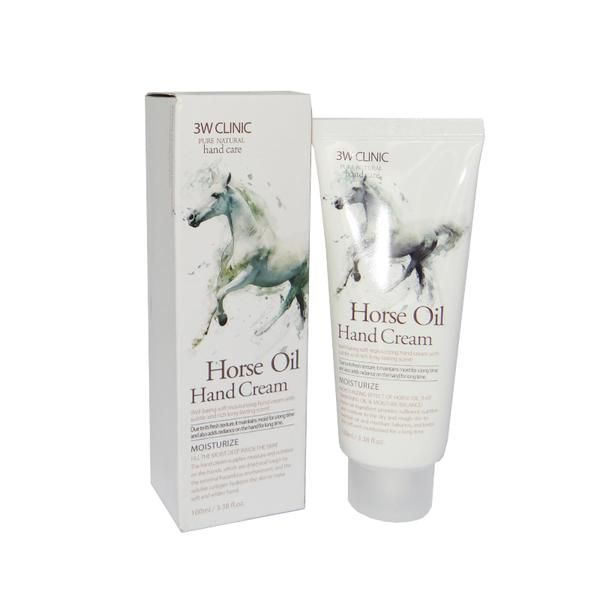 Крем для рук с лошадиным жиром 3W Clinic Moisturizing Hand Cream (Horse oil) 100ml  #1