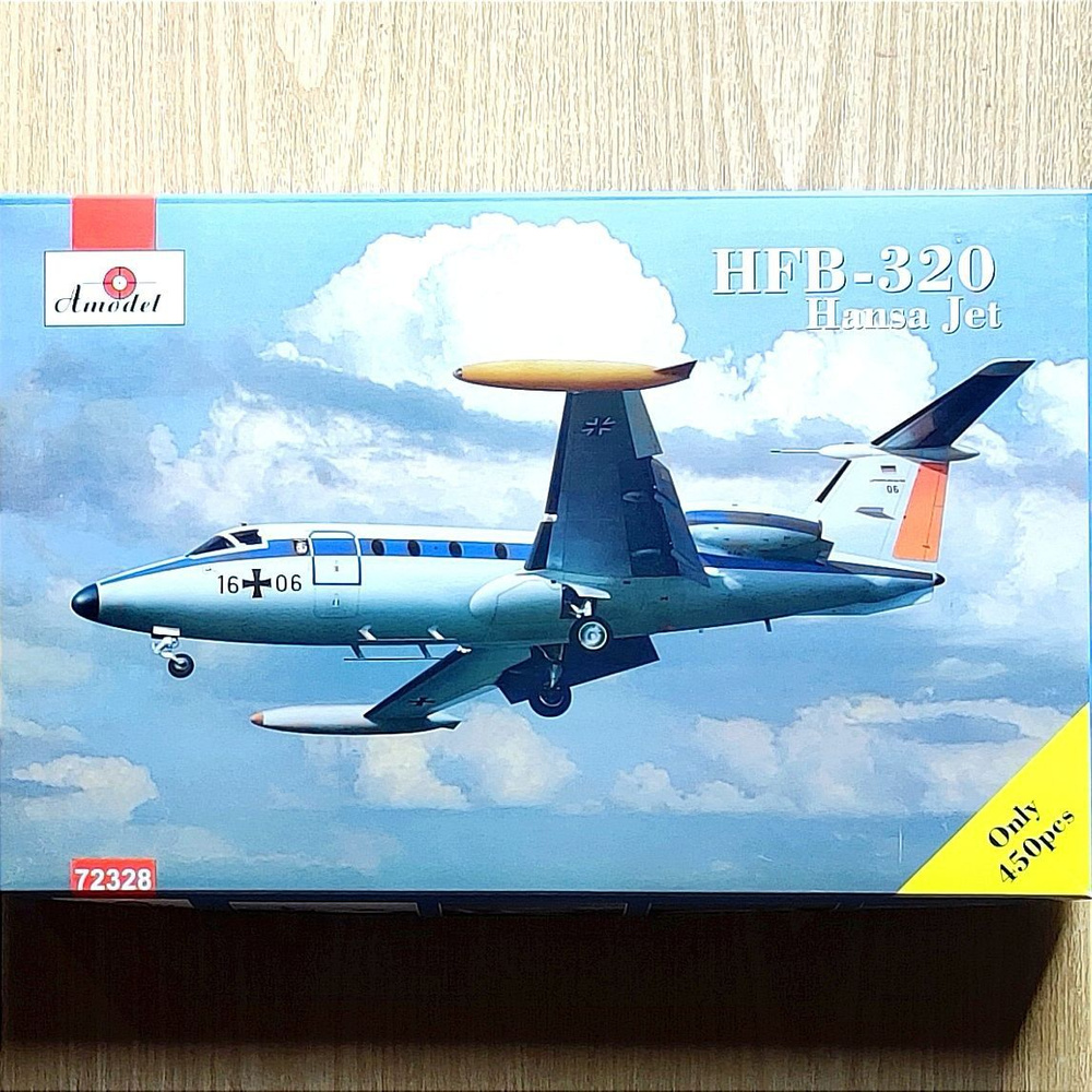 Сборная модель пассажирский самолет HFB-320 HANSA JET, Amodel AM 72328, 1/72  #1