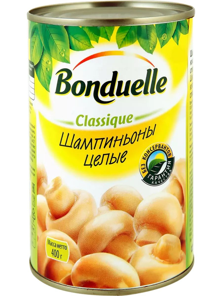 Шампиньоны консервированные BONDUELLE Classique, целые, 400г #1