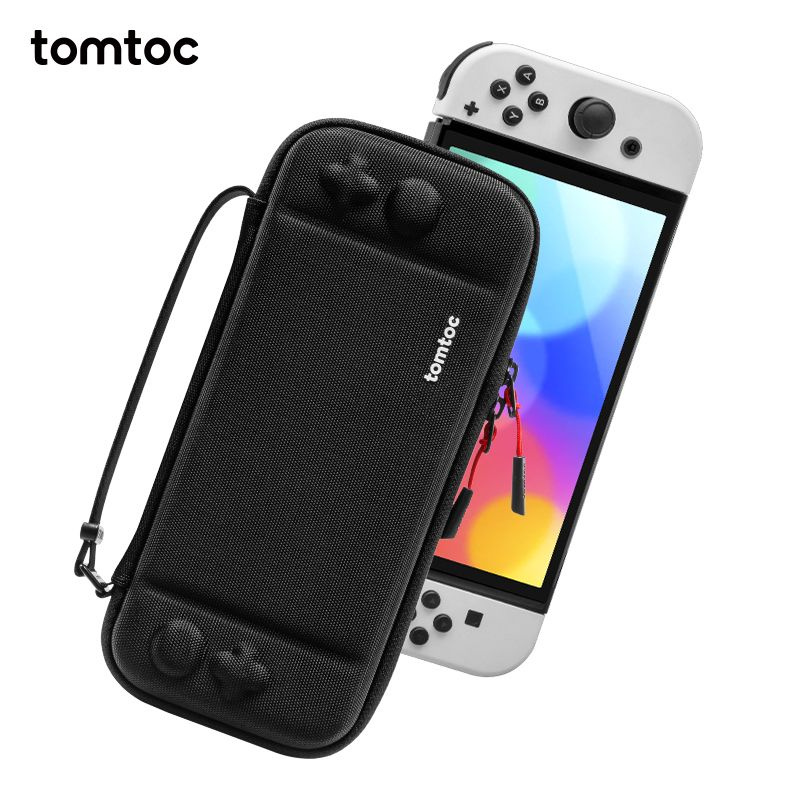 Защитный чехол для хранения tomtoc Switch Oled/Switch G05 Slim Fancy Case, чёрный металл  #1