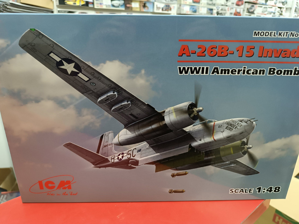 Сборная модель 1:48 ICM 48282 A-26B-15 Invader, Американский бомбардировщик 2 МВ  #1