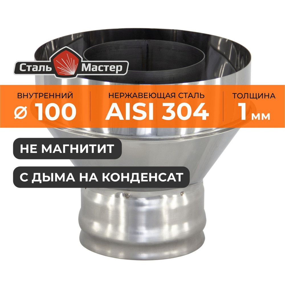 Конический старт-сэндвич К 100 / 200 нерж 1 мм (AISI 304) / нерж 0,5 мм  #1