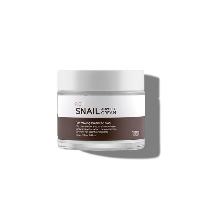 Восстанавливающий ампульный крем для лица TENZERO RICH SNAIL AMPOULE CREAM 2X с муцином улитки 70г  #1