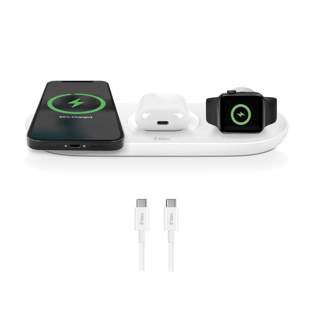 Док-станция TTEC AirCharger Trio 3 N 1 iPhone + Apple Watch + AirPods Wireless Speed Charging Station #1