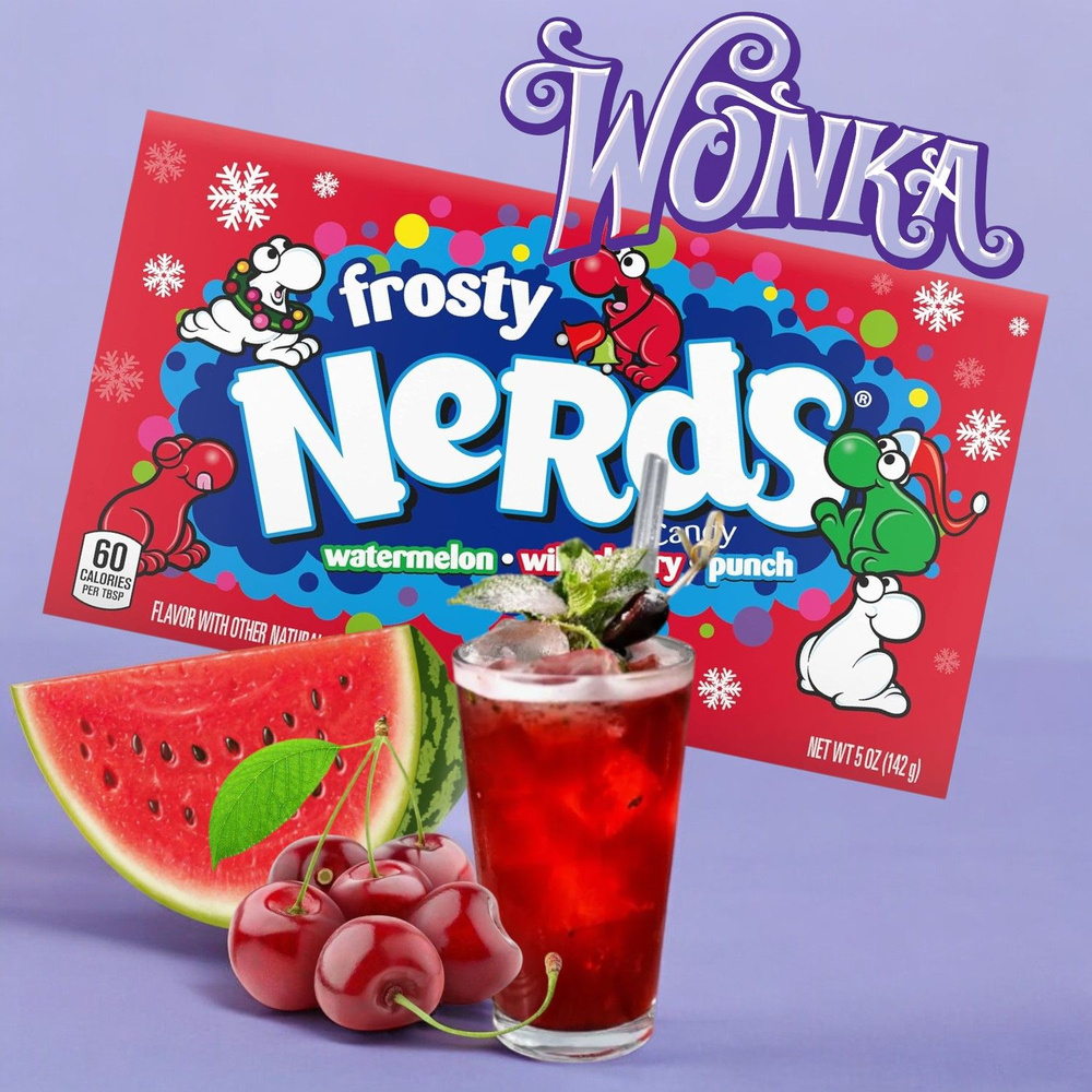 Мини драже Nerds Frosty Theater Box, арбуз, вишня и пунш - 141гр #1