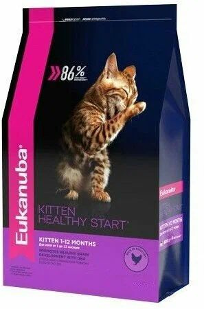 EUKANUBA KITTEN HEALTHY START 400 гр сухой корм для котят с домашней птицей 1шт  #1