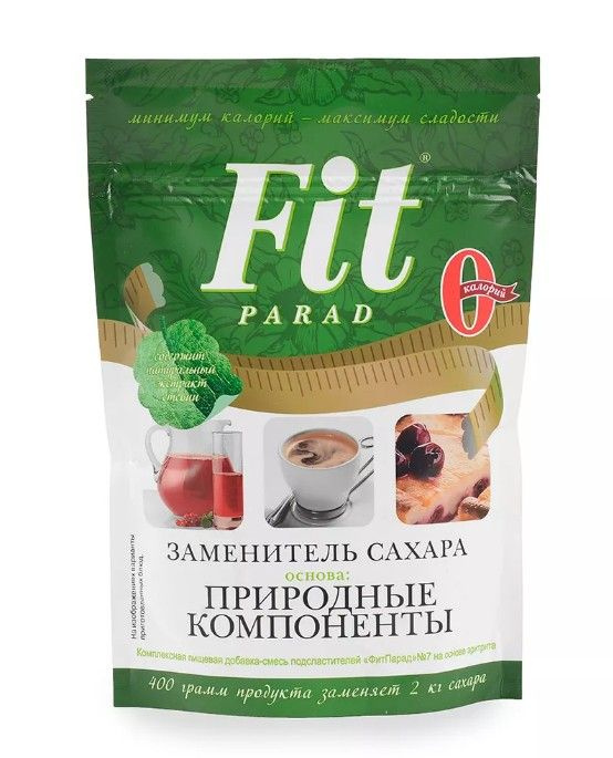 Заменитель сахара Fit Parad со стевией, 500 г, дой-пак, Россия #1