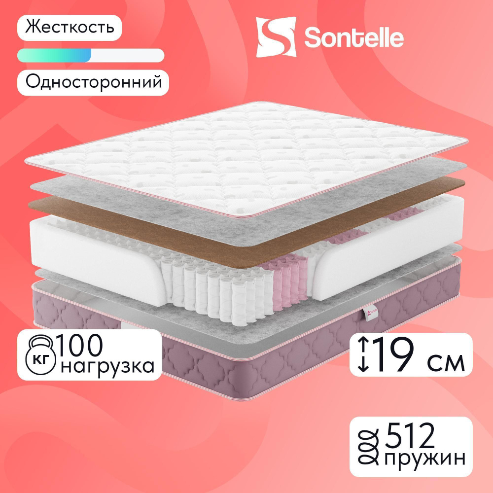 Матрас Sontelle Simple Spring, Независимые пружины, 120х190 см #1