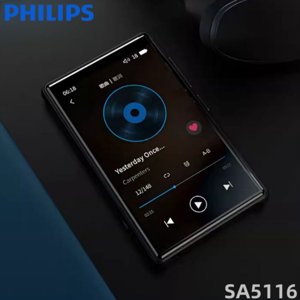 Philips MP3-плеер SA5116 16 ГБ, черно-серый #1