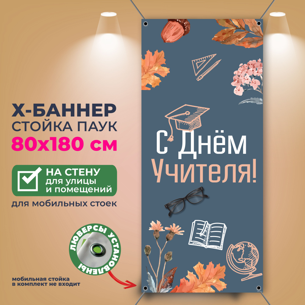 Выставочный мобильный баннер "С Днем учителя" #1