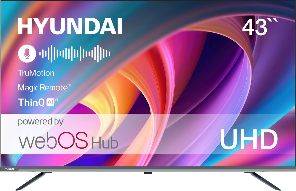 Hyundai Телевизор H-LED43BU7100 43" 4K UHD, черный #1