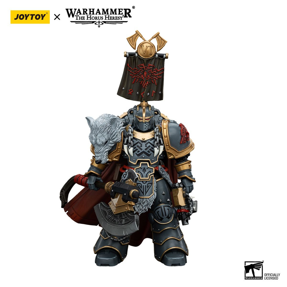 Подвижная фигурка JOYTOY Warhammer 30K 1/18 Action Figures Space Wolves Legion Praetor with Power Axe #1