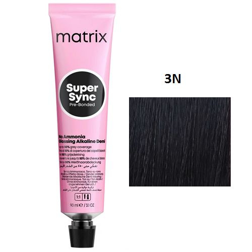 Крем краска MATRIX SoColor Super Sync Pre-Bonded 3N, 90 мл. #1