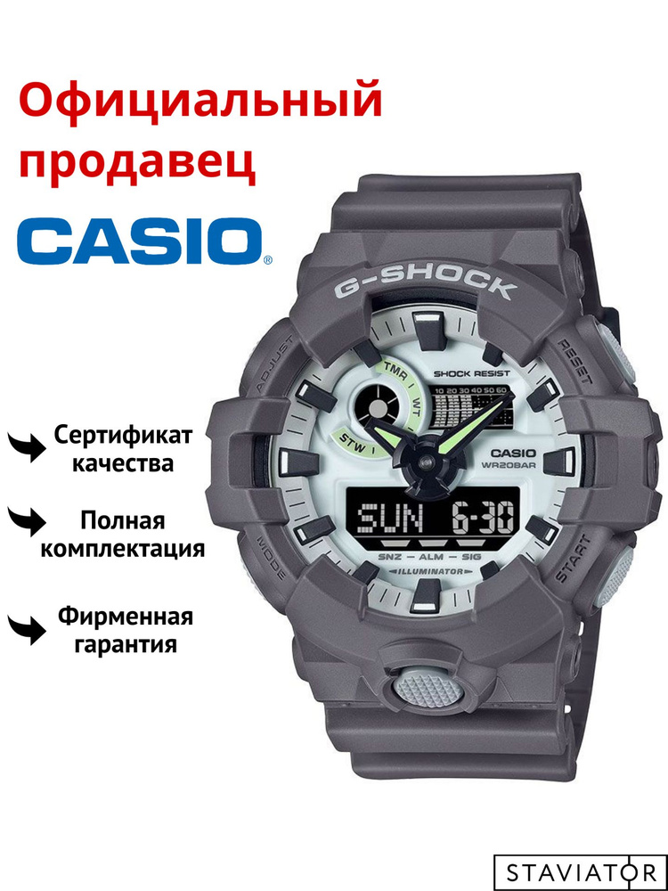 Японские мужские наручные часы Casio G-Shock GA-700HD-8A #1