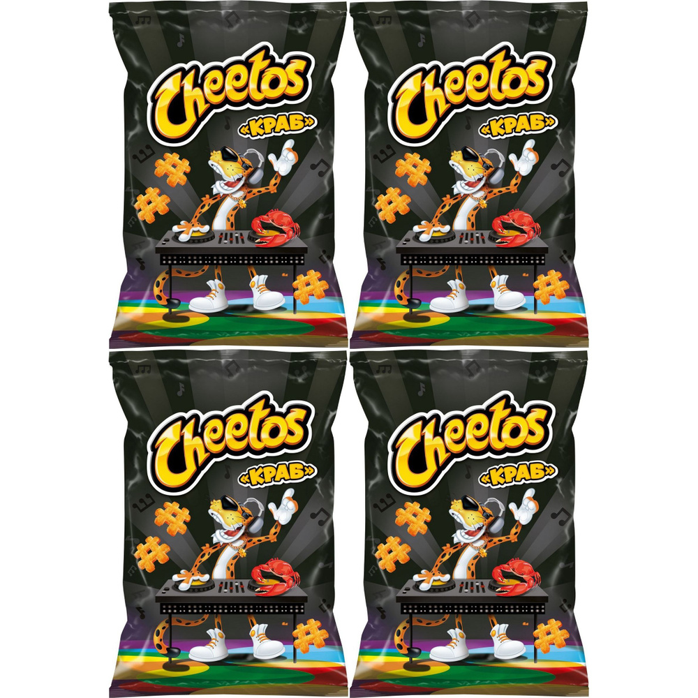 Чипсы кукурузные Cheetos краб 85 г, набор: 4 штуки #1