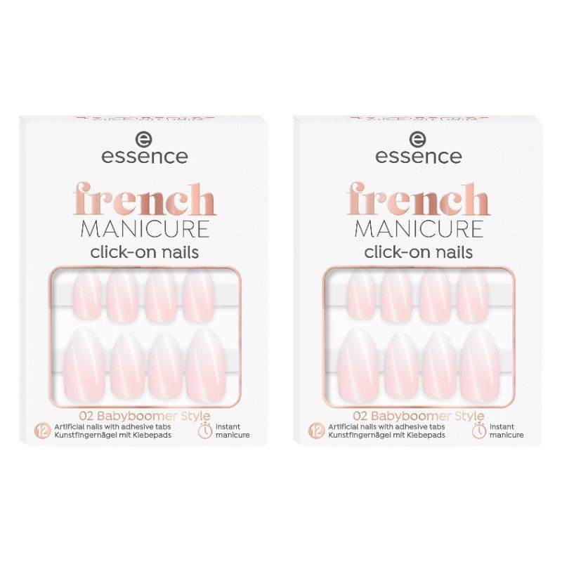 Essence Накладные ногти, French Manicure Click-On Nails, 02 Babyboomer Style,2 шт #1