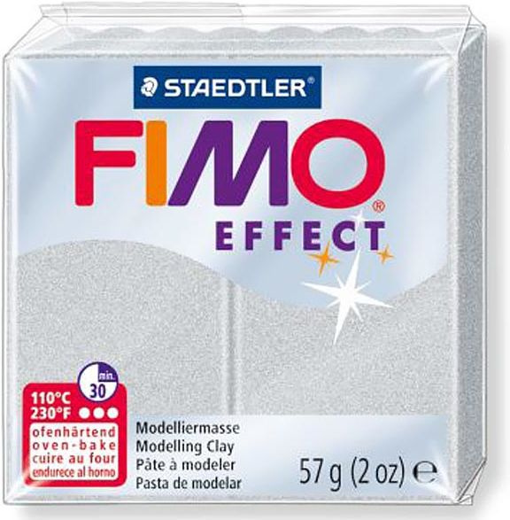 Полимерная глина FIMO Effect 81, металлик серебро, 57г #1